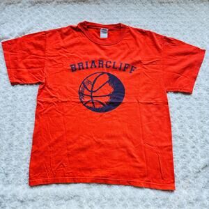 Gildan Ultra Cotton Briarcliff Basketball Orange Bears Tee Shirt Size Large